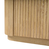 Silvia Modern Fluted Wood Bookcase Cabinet