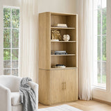Carlos Bookcase Cabinet-Oak