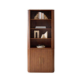 Silvia Modern Fluted Wood Bookcase Cabinet