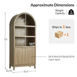 Victoria Modern Curved Top Bookcase