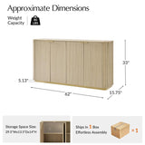 Modern Fluted Curved Wood Cabinet with Elegant Storage Solution