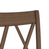 Amaya Rustic Modern Farmhouse Solid Wood Dining Chair,Set of 2