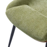 Axia Mid-Century Modern Dining Chair with Upholstered Seat & Metal Legs