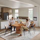 American Modern Fluted Space Saving Table and Chairs & Storage Cabinet Sets (Optional Types)