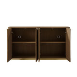 American Modern Fluted Space Saving Table and Chairs & Storage Cabinet Sets (Optional Types)