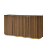 American Modern Fluted Space Saving Table and Chairs & Storage Cabinet Sets (Optional Types)