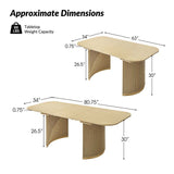 American Modern Fluted Extendable Multi-Functional Table
