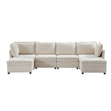 Harmetrix Large Modular Sectional Sofa Set with Storage – Soft Fabric Couch with Any Table & Coffee Table