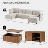 Harmetrix Large Modular Sectional Sofa Set with Storage – Soft Fabric Couch with Any Table & Coffee Table