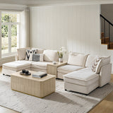 Harmetrix Large Modular Sectional Sofa Set with Storage – Soft Fabric Couch with Any Table & Coffee Table