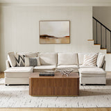Harmetrix Large Modular Sectional Sofa Set with Storage – Soft Fabric Couch with Any Table & Coffee Table