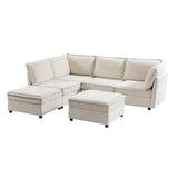 Harmetrix Large Modular Sectional Sofa Set with Storage – Soft Fabric Couch with Any Table & Coffee Table