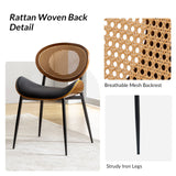 Flora Curved Wood Backrest Faux Leather Upholstery Cushion Dining Chair (Optional Types)