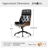 Linzy Genuine Leather Office Chair