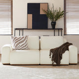 Terra Cloud 139" Boneless Sectional Sofa with Table - Deep-Seated Sectional for Modern Living Rooms