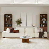 Terra Cloud 139" Boneless Sectional Sofa with Table - Deep-Seated Sectional for Modern Living Rooms