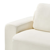 Terra Cloud 139" Boneless Sectional Sofa with Table - Deep-Seated Sectional for Modern Living Rooms