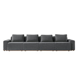 Terra Cloud 139" Boneless Sectional Sofa with Table - Deep-Seated Sectional for Modern Living Rooms