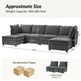 Harmetrix Oversized Soft Sectional Couch with Storage
