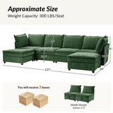 Harmetrix Oversized Soft Sectional Couch with Storage