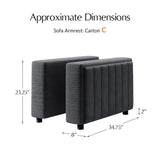Aeris Modern Curved Sectional Parts & Components