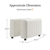 Aeris Modern Curved Sectional Parts & Components