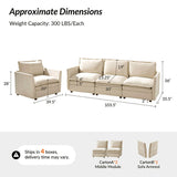 Victoria Oversized Modular Sectional Sofa with Hidden Storage and Removable Slipcovers