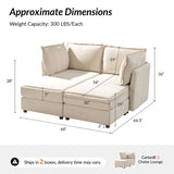 Diego Modern Modular 6-Seat Sectional Sofa with Chaise Lounge