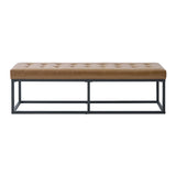 Amparo Mid-century Modern Bench with metal base
