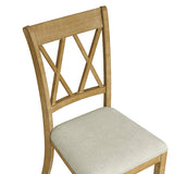 Amaya Rustic Modern Farmhouse Solid Wood Dining Chair,Set of 2