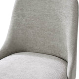 Zara Dining Chair with Curved Backrest, Natural Wood Legs & Comfortable Cushion,Set of 2