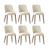 Zara Dining Chair with Curved Backrest, Natural Wood Legs & Comfortable Cushion,Set of 2