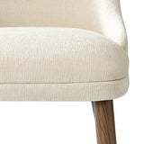 Zara Dining Chair with Curved Backrest, Natural Wood Legs & Comfortable Cushion,Set of 2