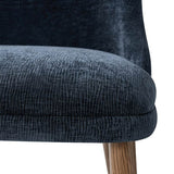 Zara Dining Chair with Curved Backrest, Natural Wood Legs & Comfortable Cushion,Set of 2