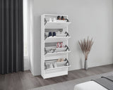 Inola 4 Door Shoe Rack Cabinet for Entryway and Home Storage, Space-Saving Shoe Organizer with Enclosed Design, Modern Style for Hallway or Bedroom Use