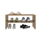 TUHOME Silpa Small Shoe Rack with Three Open Shelves and Compact Modern Design, Space-Saving Footwear Organizer for Entryways, Closets or Narrow Living Spaces, Functional Storage Solution for Everyday Shoes and Accessories