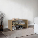 TUHOME Silpa Small Shoe Rack with Three Open Shelves and Compact Modern Design, Space-Saving Footwear Organizer for Entryways, Closets or Narrow Living Spaces, Functional Storage Solution for Everyday Shoes and Accessories