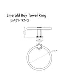 ZLINE Emerald Bay Bathroom Accessories Package with Towel Rail, Hook, Ring and Toilet Paper Holder, 4BP-EMBYACC-PG