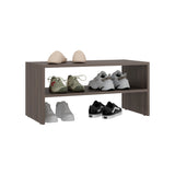 TUHOME Silpa Small Shoe Rack with Three Open Shelves and Compact Modern Design, Space-Saving Footwear Organizer for Entryways, Closets or Narrow Living Spaces, Functional Storage Solution for Everyday Shoes and Accessories
