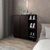 Houck Shoe Rack with 3 Side Tiers, Compact Storage for Shoes, Boots, and Accessories Organizer