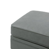 Basilio Contemporary Genuine Leather Ottoman for Living Room