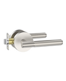 ZR02-124A Matte Black Door Handles | Modern Knurled Lever Door Locks (Privacy, Passage, Dummy)