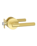ZR02-124A Matte Black Door Handles | Modern Knurled Lever Door Locks (Privacy, Passage, Dummy)