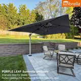 PURPLE LEAF Premium Patio Umbrella Classic SUNBRELLA Cantilever Umbrellas