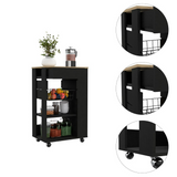 Blosson Kitchen Cart, One Drawer, Two Open Shelves, Four Casters