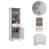 St. Clair Linen Cabinet, Two Interior Shelves, Two Open Shelves, Single Door