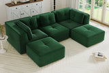 CORDELIA 116" 3-Seater High Armrest Sofa with 2 Ottomans