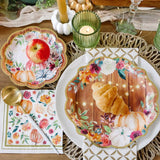 Fall Thanksgiving Tableware Set 62pc for 16 Guests