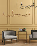 Saxon Large Tan Chandelier