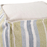 Tall Square Indoor/Outdoor Pouf Dune Moss